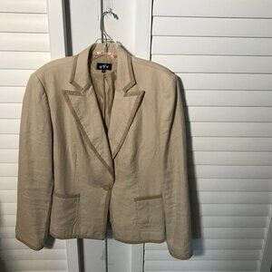 Marks & Spencer tan LINEN blazer, 10